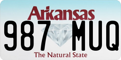 AR license plate 987MUQ