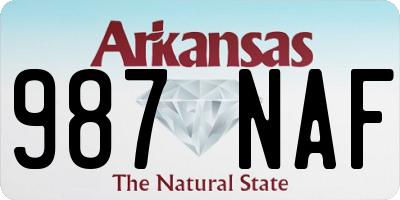 AR license plate 987NAF