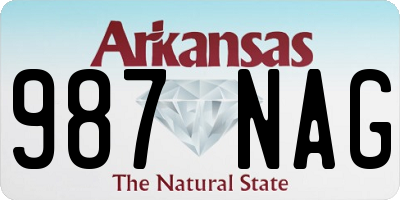 AR license plate 987NAG