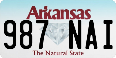 AR license plate 987NAI