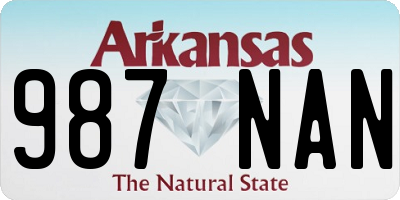AR license plate 987NAN