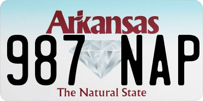 AR license plate 987NAP