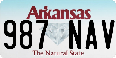 AR license plate 987NAV