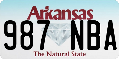 AR license plate 987NBA