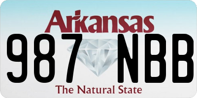AR license plate 987NBB