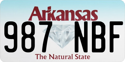 AR license plate 987NBF