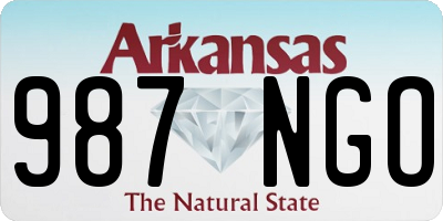 AR license plate 987NGO