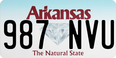 AR license plate 987NVU