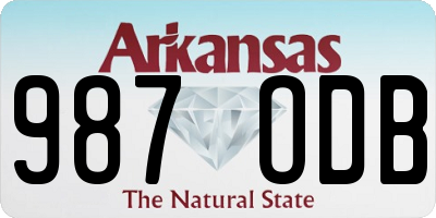 AR license plate 987ODB