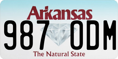 AR license plate 987ODM