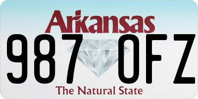 AR license plate 987OFZ