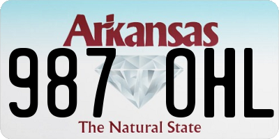 AR license plate 987OHL
