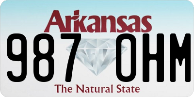 AR license plate 987OHM