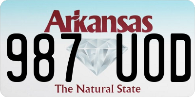 AR license plate 987UOD