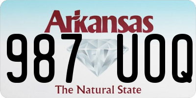 AR license plate 987UOQ