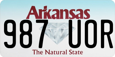 AR license plate 987UOR