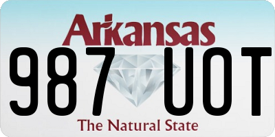 AR license plate 987UOT