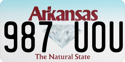 AR license plate 987UOU