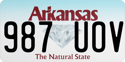 AR license plate 987UOV