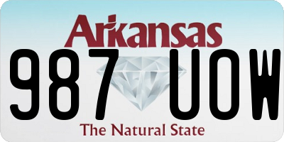 AR license plate 987UOW
