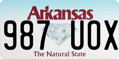 AR license plate 987UOX