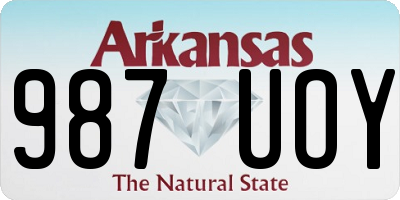 AR license plate 987UOY
