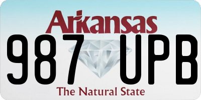 AR license plate 987UPB