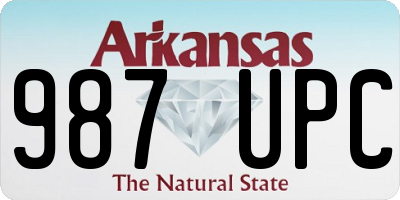 AR license plate 987UPC