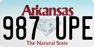 AR license plate 987UPE