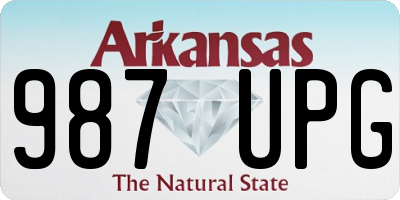 AR license plate 987UPG