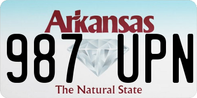 AR license plate 987UPN