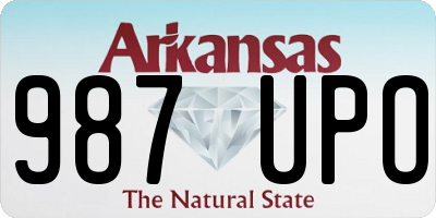 AR license plate 987UPO