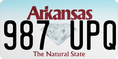 AR license plate 987UPQ