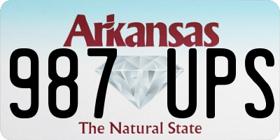 AR license plate 987UPS