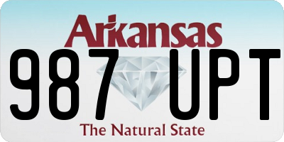 AR license plate 987UPT