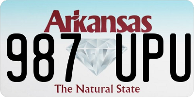 AR license plate 987UPU