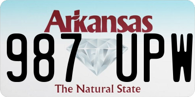 AR license plate 987UPW