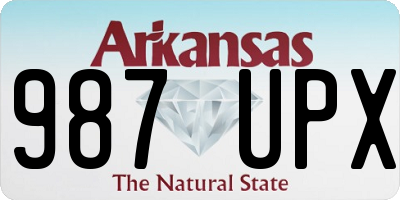 AR license plate 987UPX