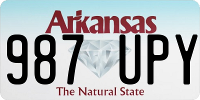 AR license plate 987UPY