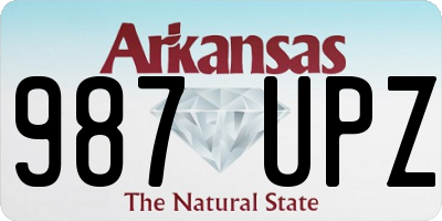 AR license plate 987UPZ