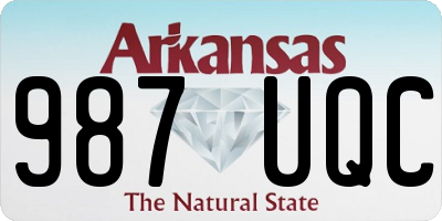 AR license plate 987UQC