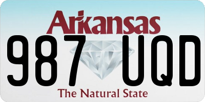 AR license plate 987UQD