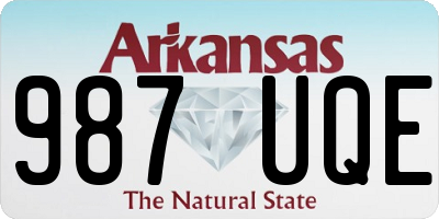 AR license plate 987UQE