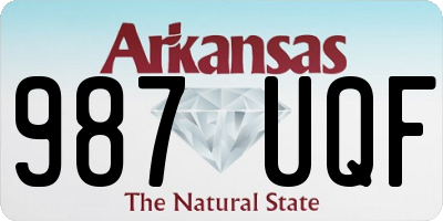 AR license plate 987UQF