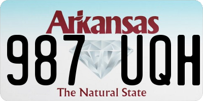 AR license plate 987UQH