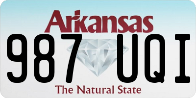 AR license plate 987UQI