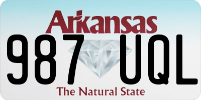 AR license plate 987UQL