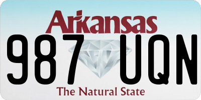 AR license plate 987UQN