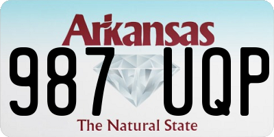 AR license plate 987UQP