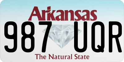 AR license plate 987UQR